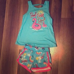 A tank and shorts set for girls